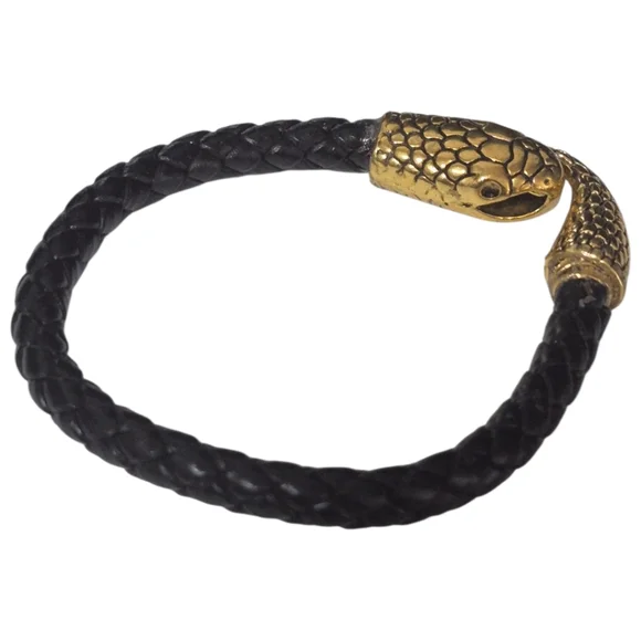 Handcrafted 7-Inch Leather Cord Unisex Bracelet - Picture 2 of 3